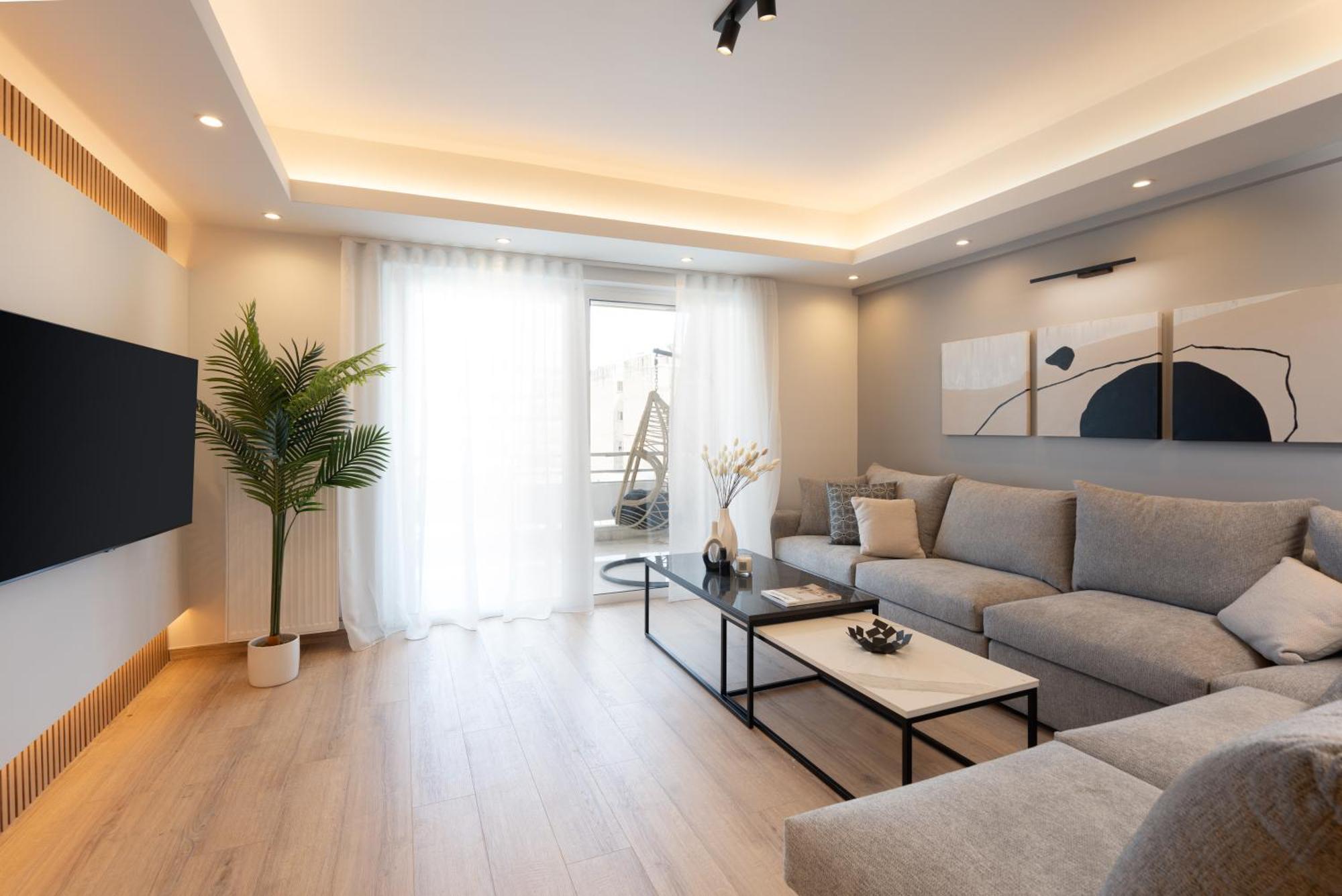 Luxury 4 Bedrooms Apartment Near Flisvos Marina Пирей Экстерьер фото